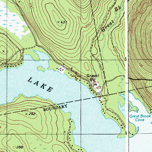 Topographic Map of Camp Matomba, ME