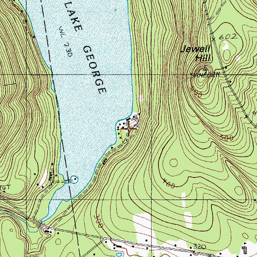 Topographic Map of Camp Modin for Boys, ME
