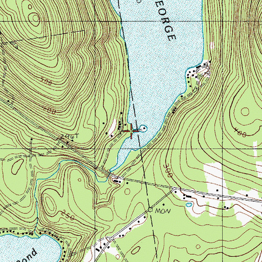 Topographic Map of Camp Modin for Girls, ME