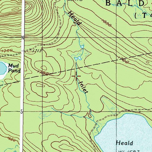 Topographic Map of Camp Number Two (historical), ME
