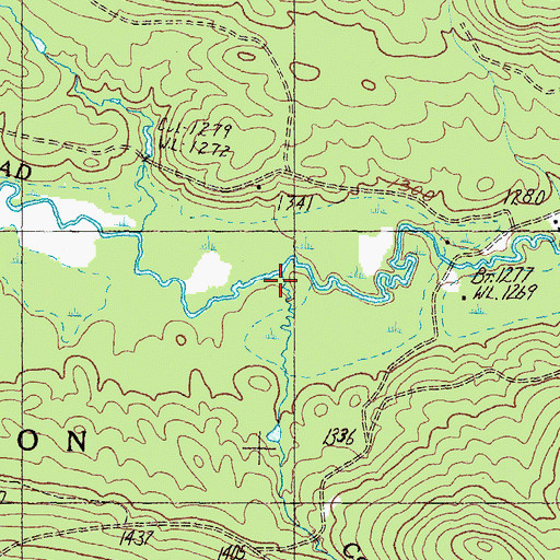 Topographic Map of Campbell Brook, ME