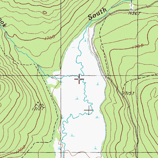 Topographic Map of Campbell Brook, ME