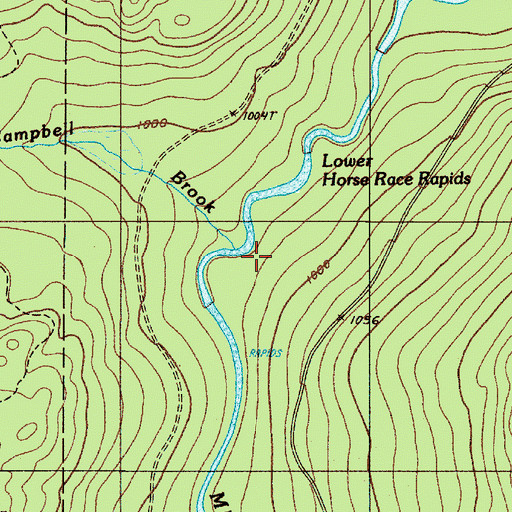 Topographic Map of Campbell Brook, ME