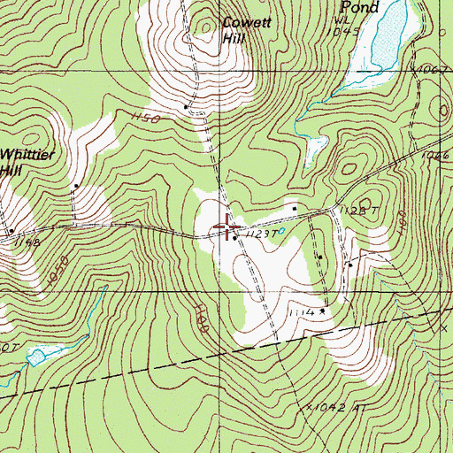 Topographic Map of Campbell School, ME