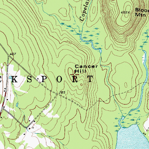 Topographic Map of Cancer Hill, ME