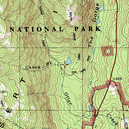 Topographic Map of Canon Brook, ME
