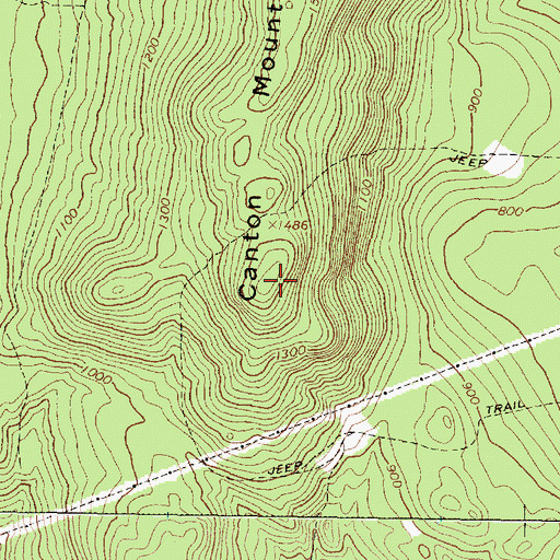Topographic Map of Canton Mountain, ME