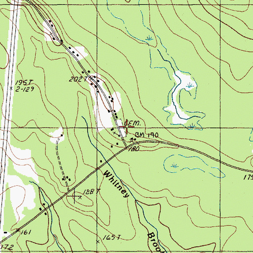 Topographic Map of Cardville Cemetery, ME