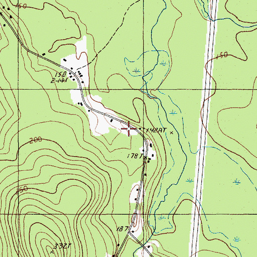 Topographic Map of Cardville Church, ME