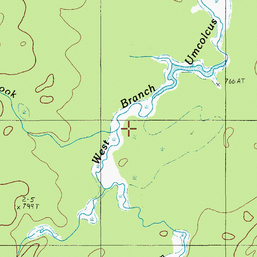 Topographic Map of Carey Brook, ME