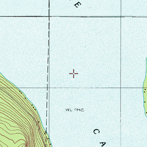 Topographic Map of Caribou Lake, ME