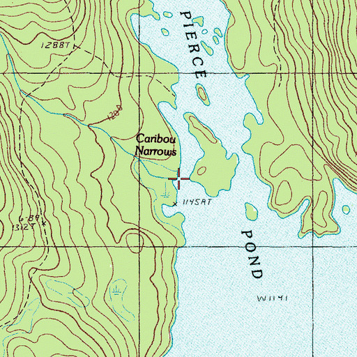 Topographic Map of Caribou Narrows, ME