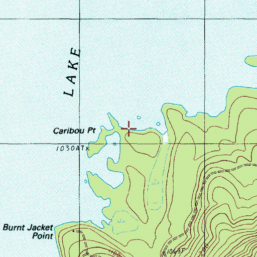 Topographic Map of Caribou Point, ME