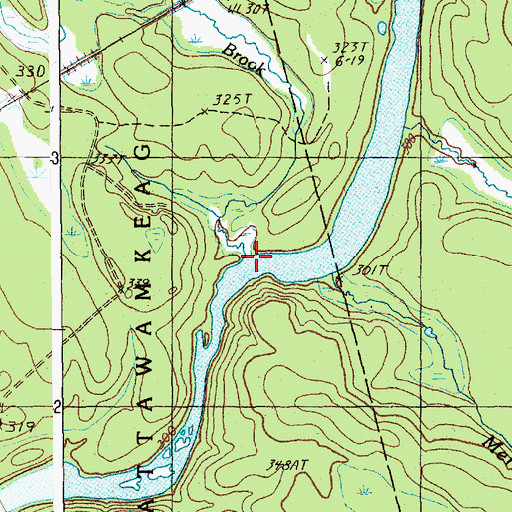 Topographic Map of Carlisle Brook, ME