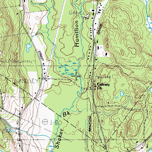 Topographic Map of Carll Branch, ME