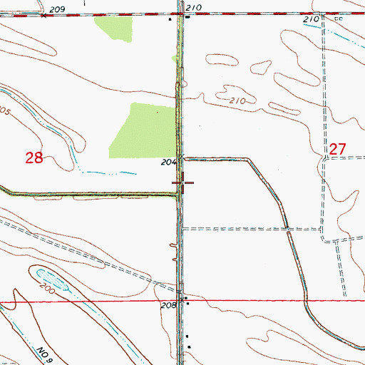 Topographic Map of Wildcat Bayou, AR