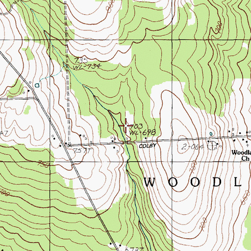 Topographic Map of Carlson Pond, ME