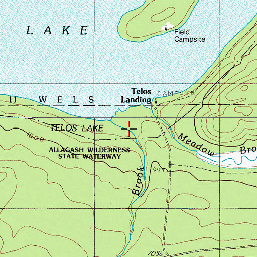 Topographic Map of Carlton Brook, ME