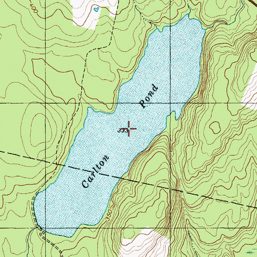 Topographic Map of Carleton Pond, ME