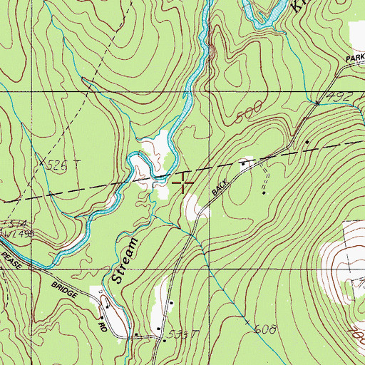 Topographic Map of Carlton Stream, ME