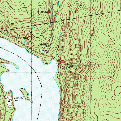 Topographic Map of Carney Brook, ME