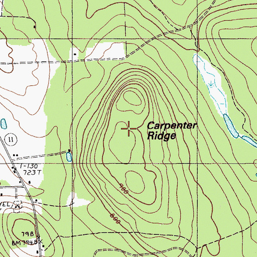 Topographic Map of Carpenter Ridge, ME