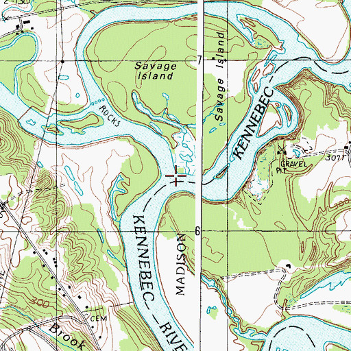 Topographic Map of Carrabassett River, ME