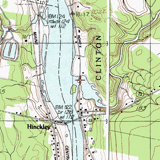 Topographic Map of Carrabassett Stream, ME