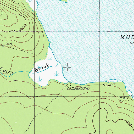 Topographic Map of Carry Brook, ME