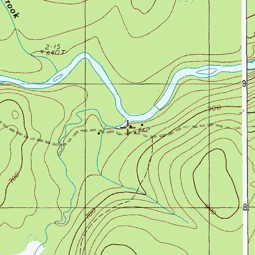 Topographic Map of Carry Brook, ME