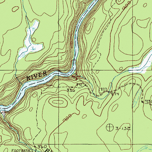 Topographic Map of Carry Brook, ME