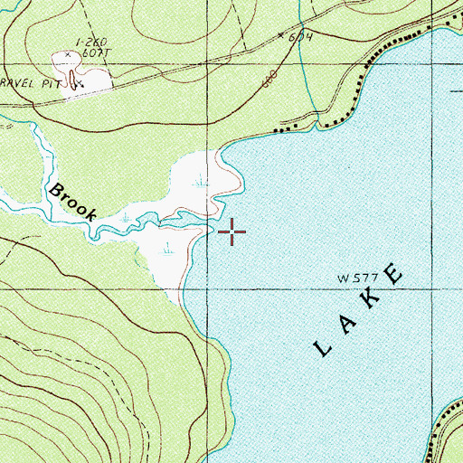 Topographic Map of Carry Brook, ME