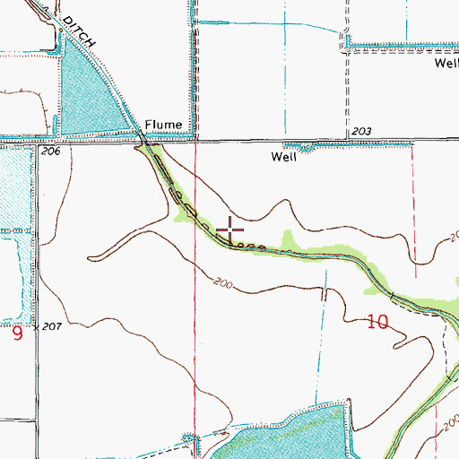 Topographic Map of Wildcat Ditch, AR