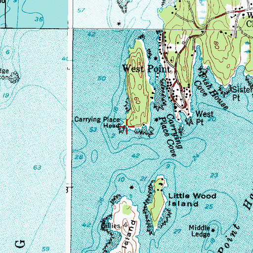 Topographic Map of Carrying Place Head, ME