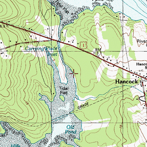 Topographic Map of Carrying Place Inlet, ME