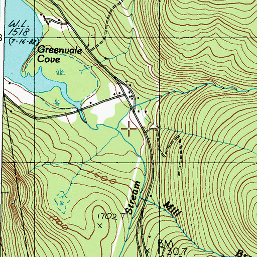 Topographic Map of Cascade Stream, ME