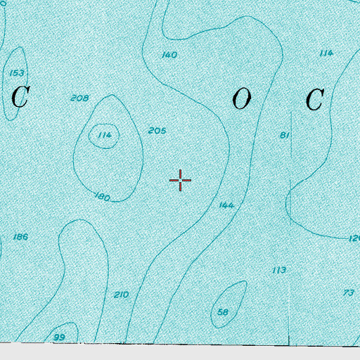 Topographic Map of Casco Bay, ME