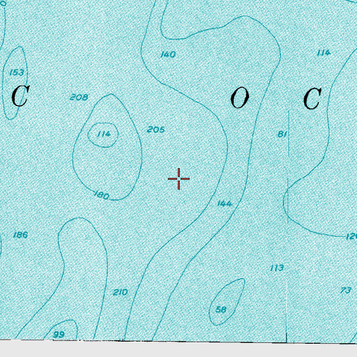 Topographic Map of Casco Bay, ME