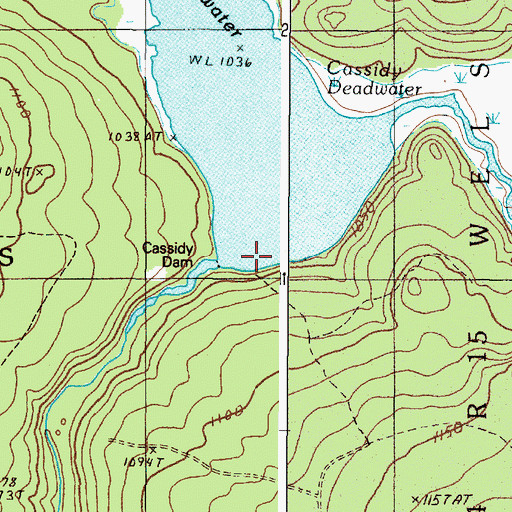 Topographic Map of Cassidy Dam, ME