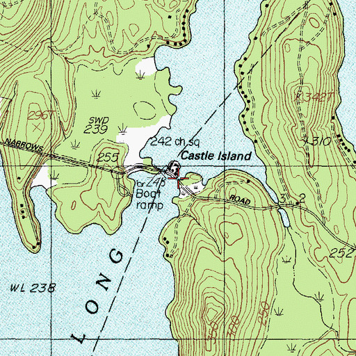 Topographic Map of Castle Island, ME