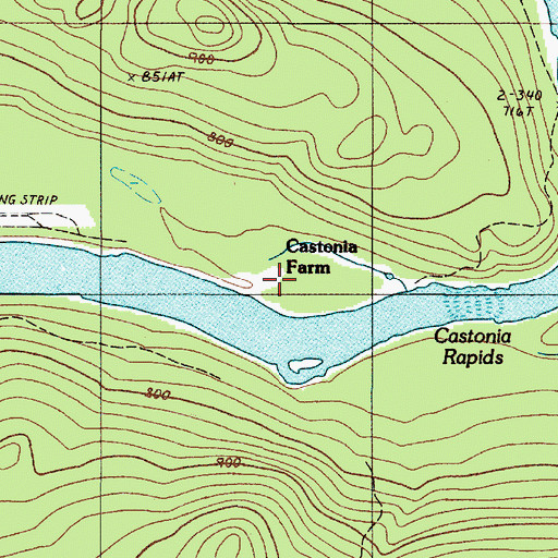 Topographic Map of Castonia Farm, ME