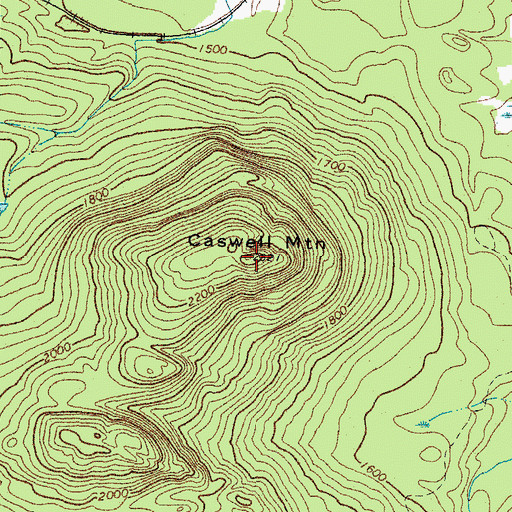Topographic Map of Caswell Mountain, ME