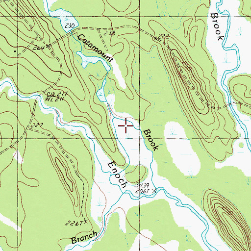 Topographic Map of Catamount Brook, ME