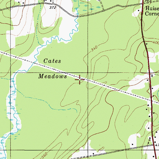 Topographic Map of Cates Meadows, ME