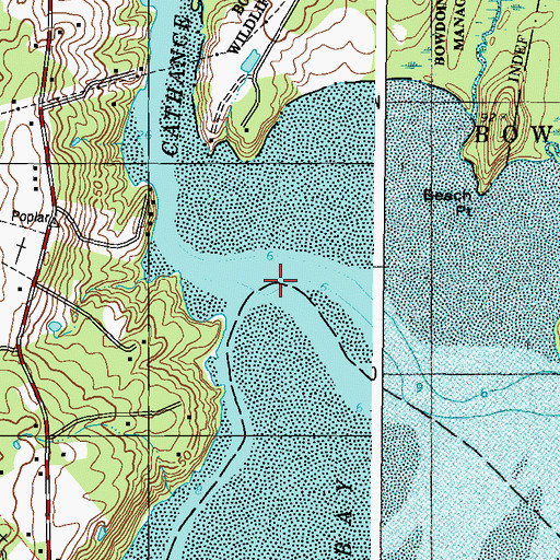 Topographic Map of Cathance River, ME