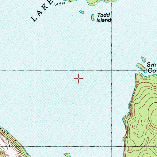 Topographic Map of Lake Cathance, ME