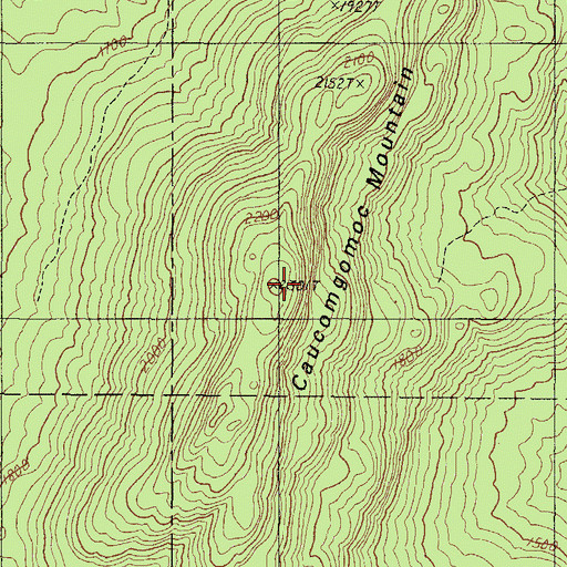 Topographic Map of Caucomgomoc Mountain, ME