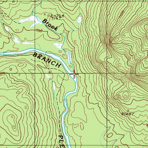 Topographic Map of Cedar Brook, ME