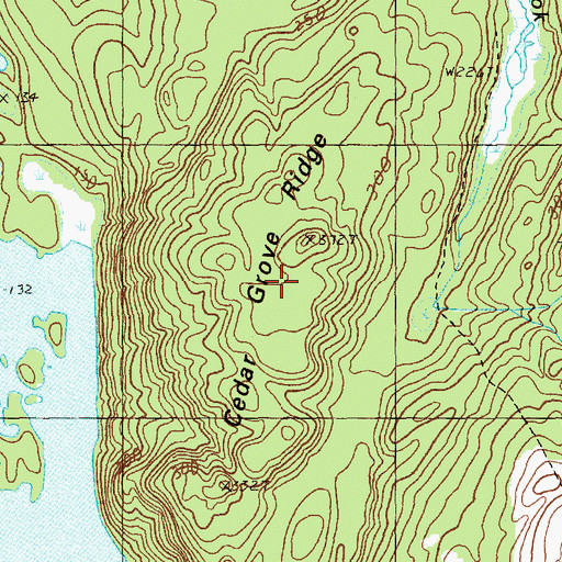 Topographic Map of Cedar Grove Ridge, ME