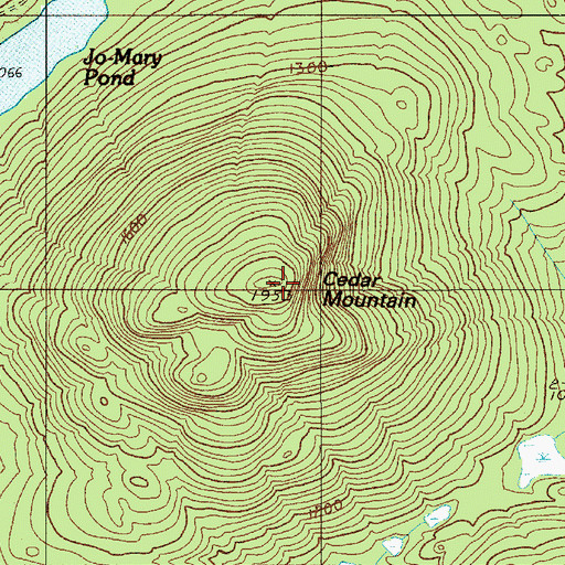 Topographic Map of Cedar Mountain, ME